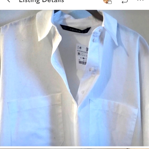 NWT: ZARA OVERSIZED BLOUSE WITH  RIBBON - Picture 2 of 4